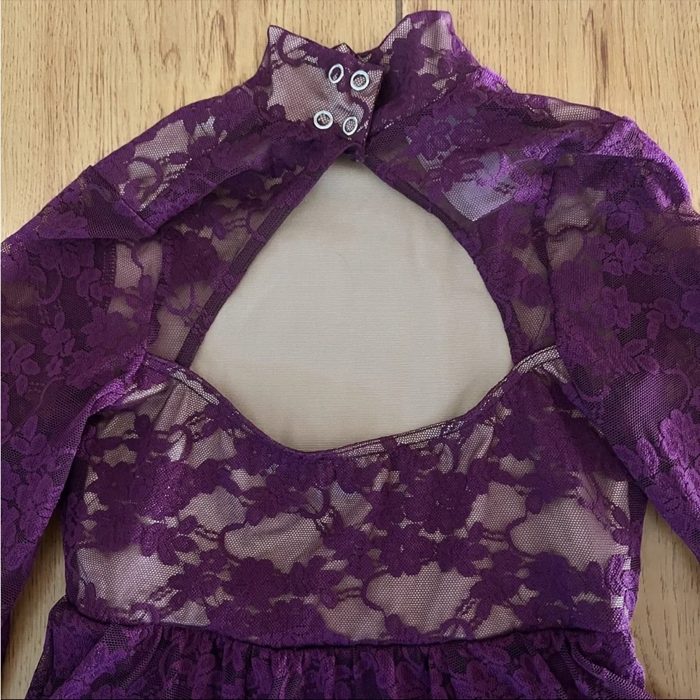 Weissman Purple Lace Dance Dress 10/12